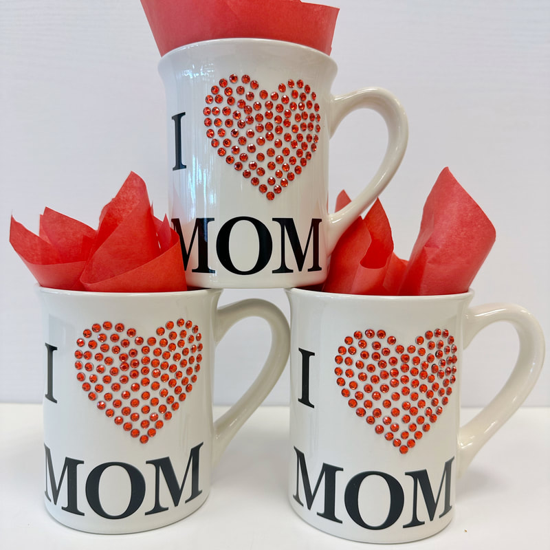 Mother's Day Gift: I Love Mom Mug filled with cookies
