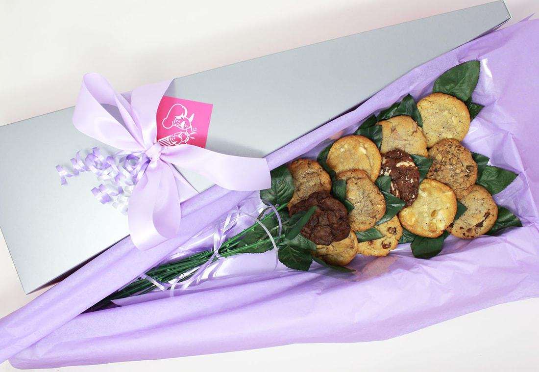 Felix & Norton Purple Cookie Bouquet
